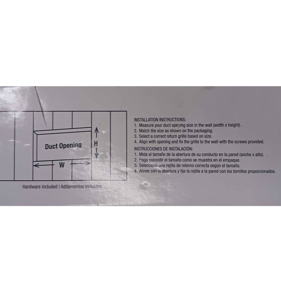 RELIABILT 16-in x 6-in Steel White Sidewall / Ceiling Grille + Free Shipping - Picture 4 of 4